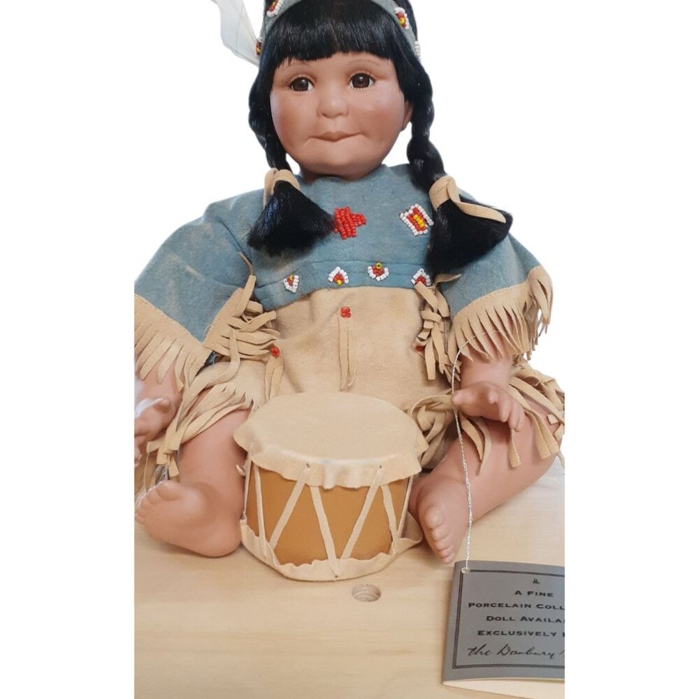 Song of the Sioux Porcelain Native American Doll by Gregory Perillo Danbury Mint